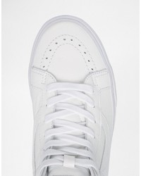 Vans Sk8 Hi Reissue Zip Sneakers In White V4kyii9