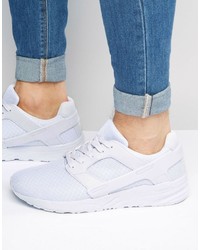 Asos Sneakers In White Mesh With Rubber Panels