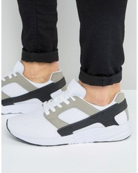 Asos Sneakers In White With Black Rubber Panels