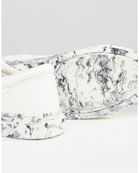 Asos Sneakers In White With Marble Effect Sole