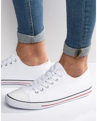 Asos Sneakers In White With Toe Cap