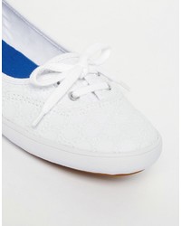 Keds Teacup Eyelet White Lace Sneakers