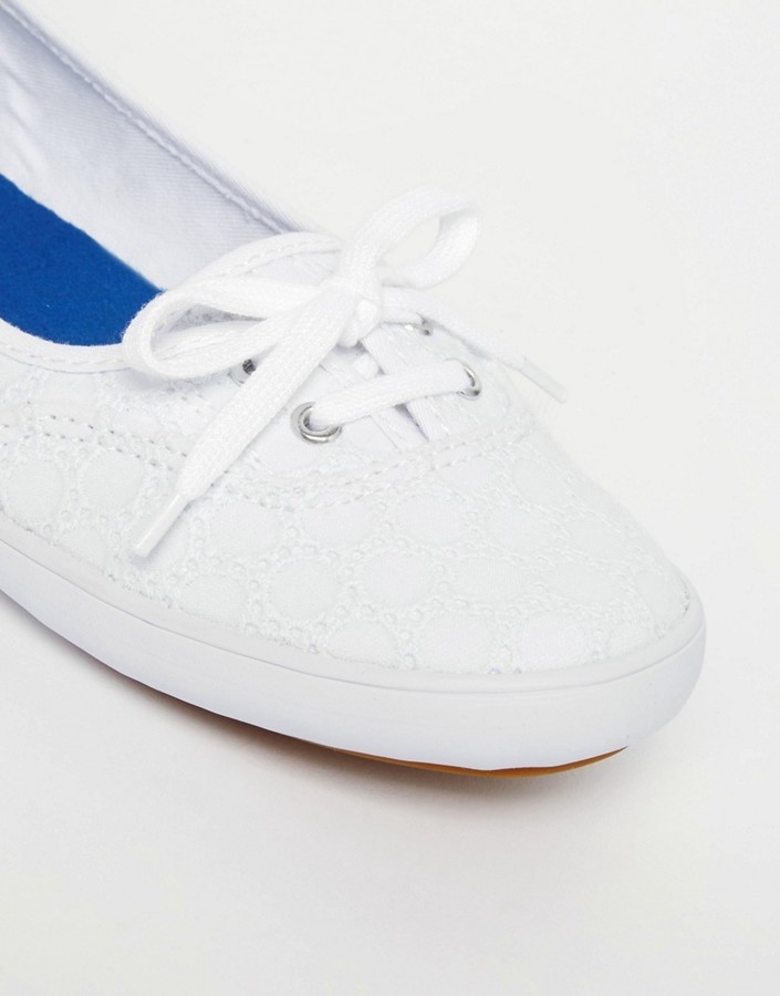 Keds Teacup Eyelet White Lace Sneakers 62 Asos Lookastic 8065