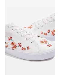 Topshop Tulip Embroidered Trainers