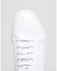 Glamorous White Patent Sneakers