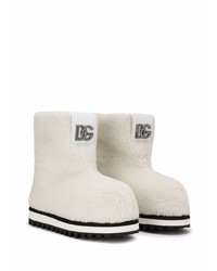 Dolce & Gabbana Logo Patch Ankle Boots