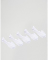 Asos Brand 5 Pack Invisible Socks In Mini Waffle Save 47%