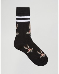Asos Brand Tube Style Socks 5 Pack With Looney Tunes Design