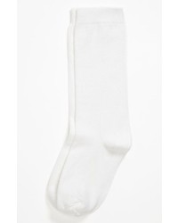 Nordstrom Knee High Socks White 12 55