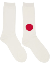 Blue Blue Japan Off White Japanese Flag Socks