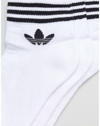 adidas Originals 3 Pack Ankle Socks In White Az6288