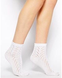 Asos Plain Pelerine Ankle Socks White