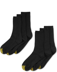 Gold Toe Ribbed Crew 6 Pack Socks