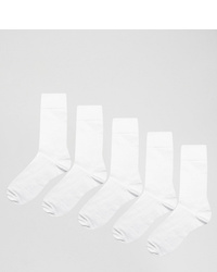ASOS DESIGN Socks In White 5 Pack