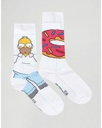 Asos Socks With Simpsons Design 2 Pack
