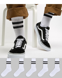 ASOS DESIGN Sports Style Socks In White With Stripe