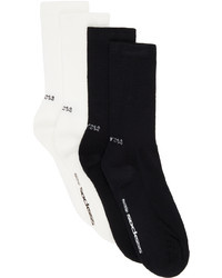 SOCKSSS Two Pack White Black Socks