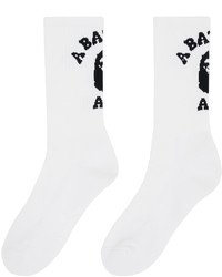 BAPE White College Socks