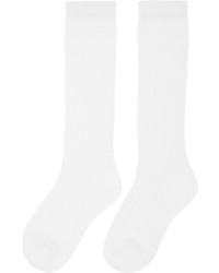Fendi White Cotton Macram Socks