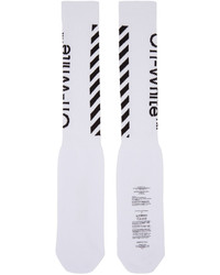 Off-White White Diagonal Logo Socks