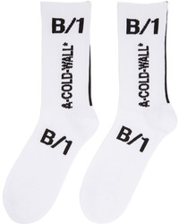 A-Cold-Wall* White Invisible Logo Socks