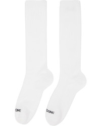 We11done White Jacquard Socks