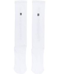11 By Boris Bidjan Saberi White Logo And Type Socks
