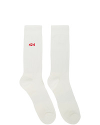 424 White Logo Socks