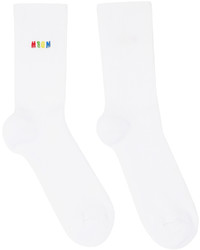 MSGM White Logo Socks