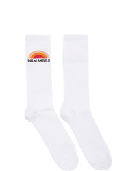 Palm Angels White Logo Sunset Socks