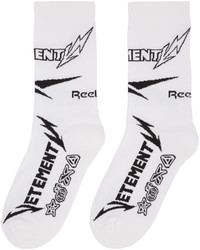 Vetements White Reebok Edition Metal Socks