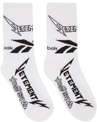 Vetements White Reebok Edition Metal Socks