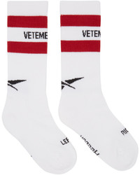 Vetements White Reebok Edition Tennis Socks
