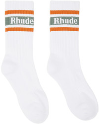 Rhude White Stripe Socks
