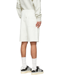 Y-3 Off White Cotton Shorts