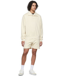 Les Tien Off White French Terry Yacht Shorts