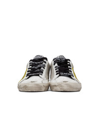 Golden Goose Silver And White Mesh Sneakers