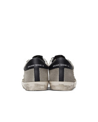 Golden Goose Silver And White Mesh Sneakers