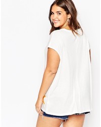 Asos Curve Tunic T Shirt With Colored Star Print