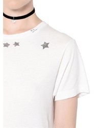Saint Laurent Stars Printed Cotton Jersey T Shirt