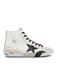 Golden Goose White And Black Francy Sneakers