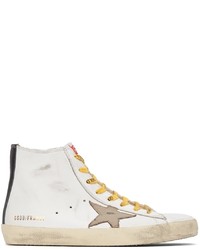 Golden Goose White Black Francy Classic High Top Sneakers