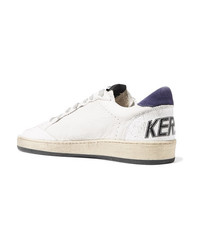 Golden Goose Deluxe Brand B Distressed Leather And Suede Sneakers