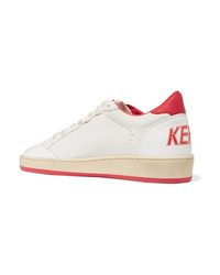 Golden Goose Deluxe Brand B Distressed Leather Sneakers