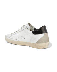 Golden Goose Deluxe Brand Distressed Leather And Suede Sneakers