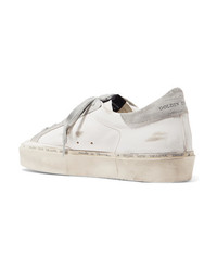 Golden Goose Deluxe Brand Hi Star Distressed Leather And Suede Sneakers