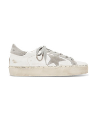 Golden Goose Deluxe Brand Hi Star Distressed Leather And Suede Sneakers