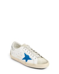 Golden Goose Low Top Sneaker In Whiteelectric Bluesilver At Nordstrom
