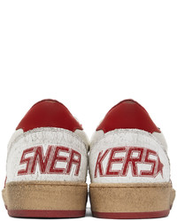 Golden Goose Red White B Sneakers