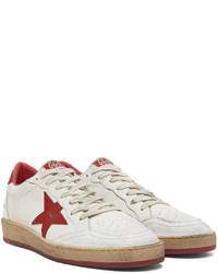 Golden Goose Red White B Sneakers